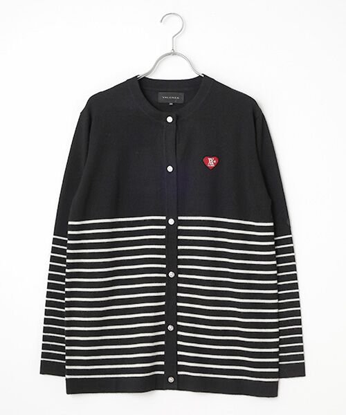 VALENZA / バレンザ カーディガン・ボレロ | シンプル ボーダーカーディガン | 詳細1