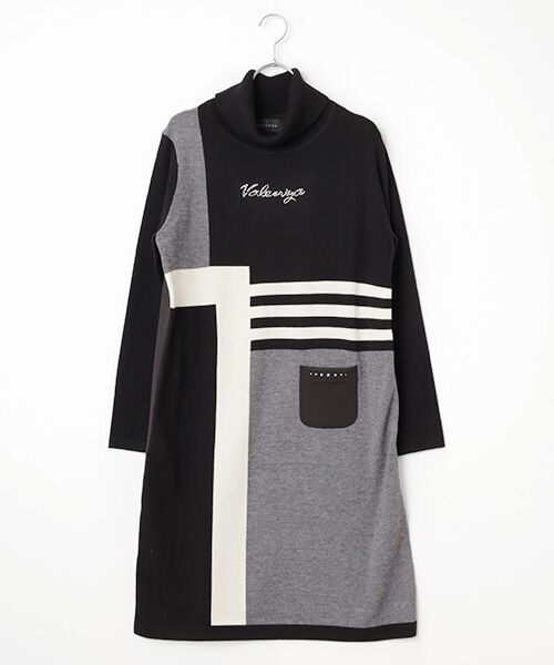 VALENZA / バレンザ ニット・セーター | ダンボールニット ハイネックワンピース | 詳細1