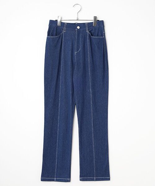 VALENZA / バレンザ デニムパンツ | ニットデニム ストレートパンツ | 詳細1
