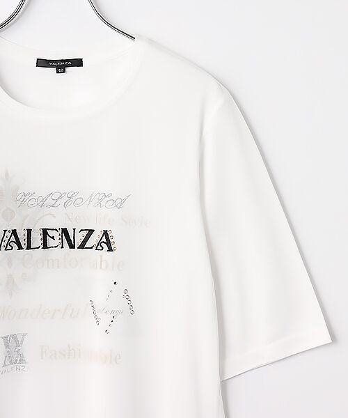 VALENZA / バレンザ カットソー | チュール重ね　プリントカットソー | 詳細2