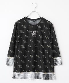 ロゴプリント 七分袖カットソー