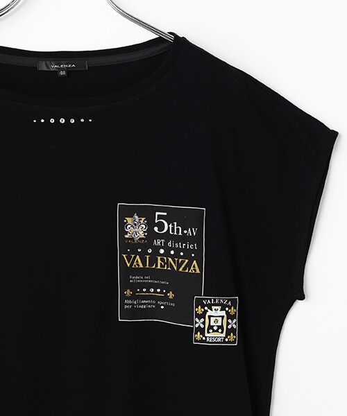 VALENZA / バレンザ カットソー | 【綿100%】Wワッペン　フレンチスリーブカットソー | 詳細2