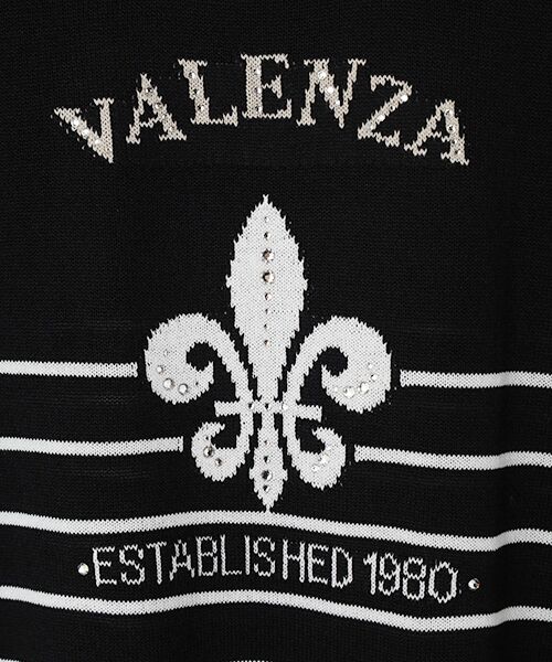 VALENZA / バレンザ ニット・セーター | ボーダー&モチーフ　クルーネックニット | 詳細4