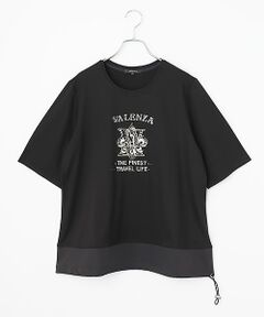 VALENZA / バレンザ カットソー | タフタ切り替え　オーバーカットソー