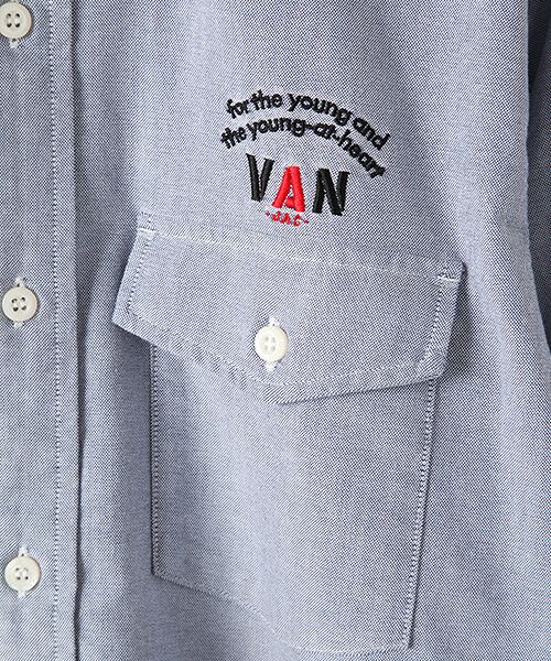 VAN / ヴァン シャツ・ブラウス | ショートＢＤシャツ＜胸アーチ刺繍＞ | 詳細6