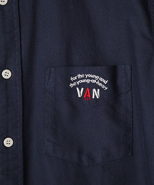 VAN / ヴァン シャツ・ブラウス | ボタンダウンシャツ＜アーチロゴ＞ | 詳細1