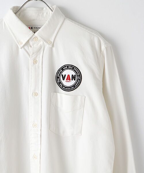 VAN / ヴァン シャツ・ブラウス | 起毛ショートボタンダウンシャツ＜ワッペン＞ | 詳細2
