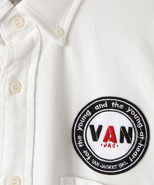 VAN / ヴァン シャツ・ブラウス | 起毛ショートボタンダウンシャツ＜ワッペン＞ | 詳細5