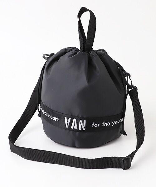 VAN / ヴァン ショルダーバッグ | 2WAY巾着ショルダーバッグ（ブラック）