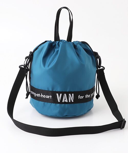 VAN / ヴァン ショルダーバッグ | 2WAY巾着ショルダーバッグ（ブルー）
