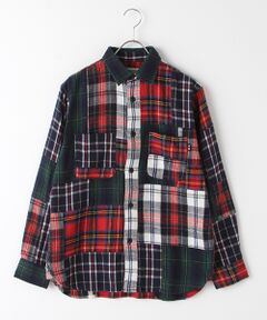 VAN / ヴァン シャツ・ブラウス | パッチワークシャツ＜タータンチェック＞＜起毛＞