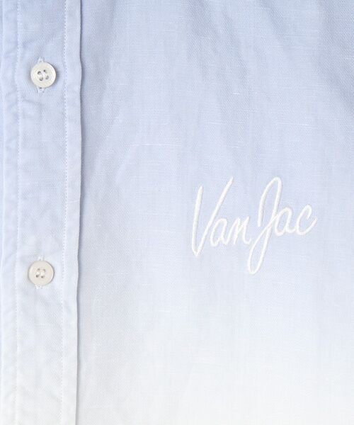 VAN / ヴァン シャツ・ブラウス | バンドカラーシャツ＜グラデーション＞＜リネンコットン＞ | 詳細4