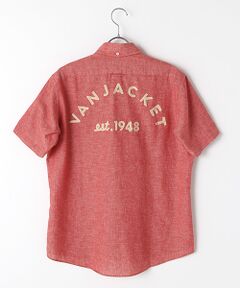 VAN / ヴァン シャツ・ブラウス | ショートBDシャツ＜シャンブレー＞＜コットンリネン＞