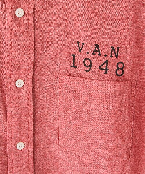 VAN / ヴァン シャツ・ブラウス | ショートBDシャツ＜シャンブレー＞＜コットンリネン＞ | 詳細6