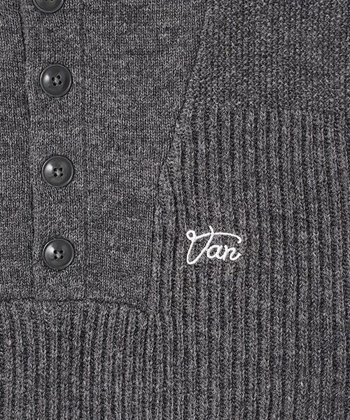 VAN / ヴァン ニット・セーター | ヘンリーネックセーター | 詳細1