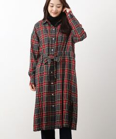 VAN / ヴァン ロング・マキシ丈ワンピース | タータンチェックシャツワンピース ＜VAN×Shower CLUB＞ ＜ウィメンズ＞