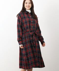 VAN / ヴァン ロング・マキシ丈ワンピース | タータンチェックシャツワンピース ＜VAN×Shower CLUB＞ ＜ウィメンズ＞