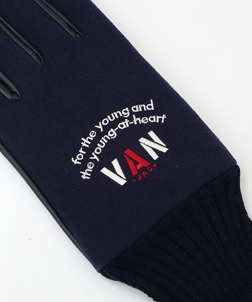 VAN / ヴァン 手袋 | メルトンレザーグローブ | 詳細3