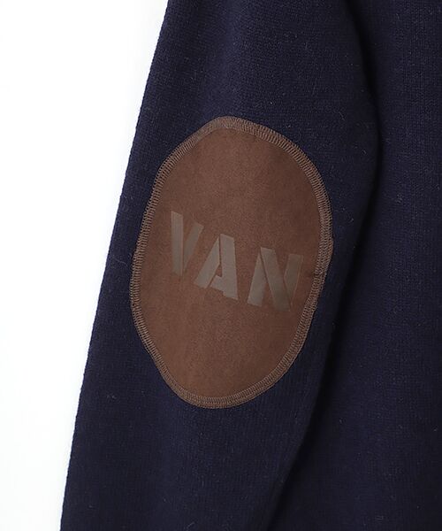 VAN / ヴァン ニット・セーター | エルボーパッチタートルネックセーター | 詳細1