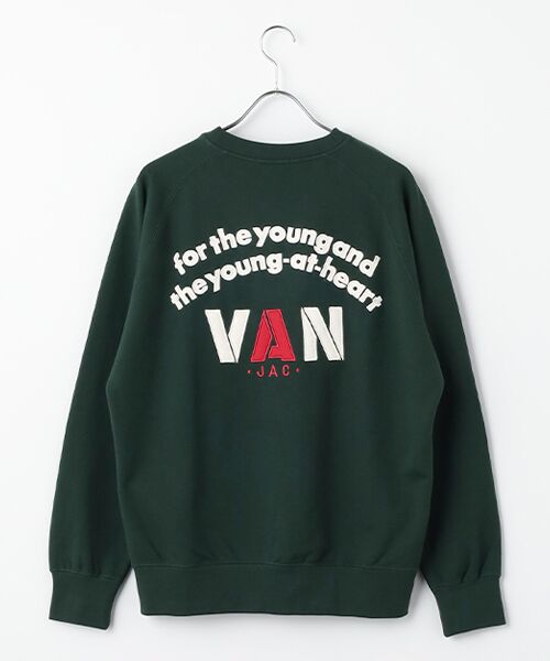 VAN / ヴァン スウェット | トレーナー＜バックロゴ＞（ダークグリーン）