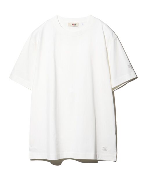 VAN / ヴァン Tシャツ | ワンポイント刺繍Tシャツ（ホワイト）