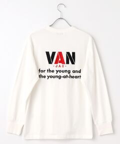 VAN / ヴァン カットソー | ロングスリーブTシャツ＜バックロゴ刺繍＞
