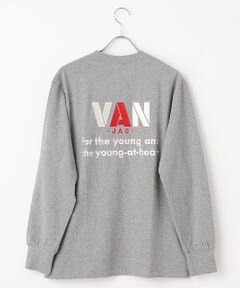 VAN / ヴァン カットソー | ロングスリーブTシャツ＜バックロゴ刺繍＞