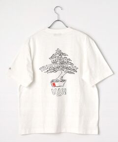 VAN / ヴァン Tシャツ | プリント刺繍Tシャツ＜盆栽＞＜スラブ天竺＞