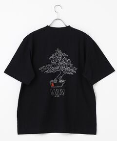 VAN / ヴァン Tシャツ | プリント刺繍Tシャツ＜盆栽＞＜スラブ天竺＞