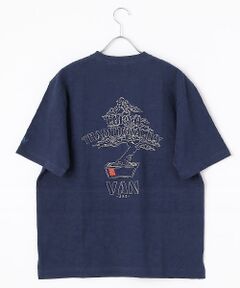 VAN / ヴァン Tシャツ | プリント刺繍Tシャツ＜盆栽＞＜スラブ天竺＞