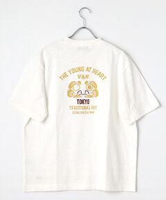 VAN / ヴァン Tシャツ | プリント刺繍Tシャツ＜だるま＞＜スラブ天竺＞
