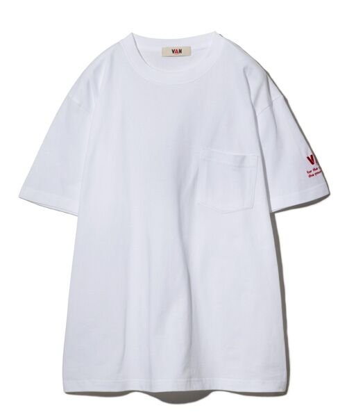 VAN / ヴァン Tシャツ | Tシャツ〈ロゴ刺繍〉（ホワイト）