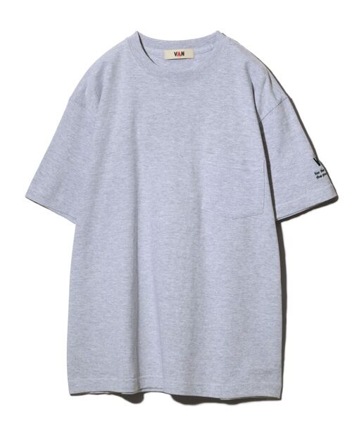 VAN / ヴァン Tシャツ | Tシャツ〈ロゴ刺繍〉（グレー）