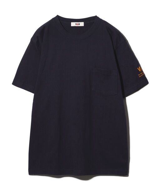VAN / ヴァン Tシャツ | Tシャツ〈ロゴ刺繍〉（ネイビー）