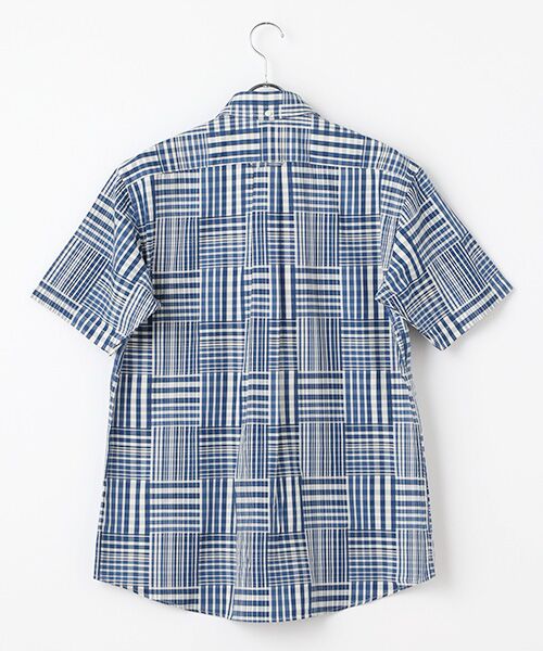 VAN / ヴァン シャツ・ブラウス | ショートBDシャツ＜ドビーパッチワーク＞ | 詳細1