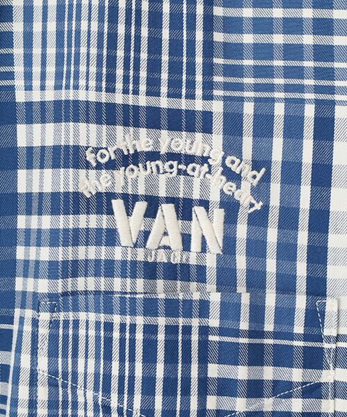 VAN / ヴァン シャツ・ブラウス | ショートBDシャツ＜ドビーパッチワーク＞ | 詳細4