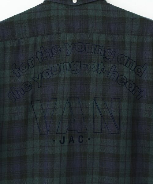 VAN / ヴァン シャツ・ブラウス | ショートBDシャツ＜綿麻ブラックウォッチ＞ | 詳細4