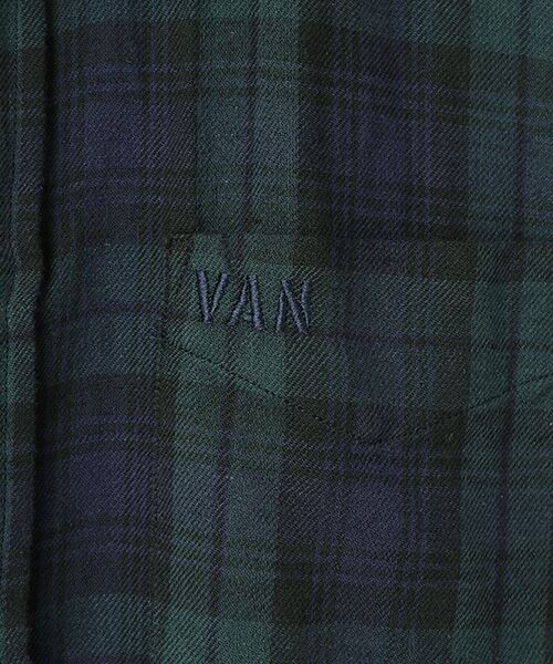 VAN / ヴァン シャツ・ブラウス | ショートBDシャツ＜綿麻ブラックウォッチ＞ | 詳細5