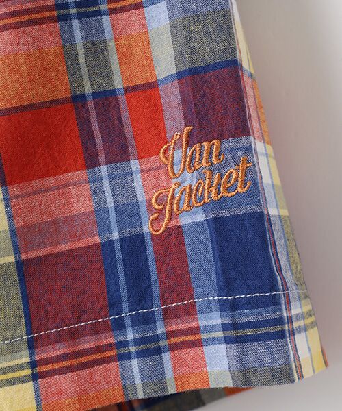 VAN / ヴァン シャツ・ブラウス | BDシャツ<マドラスチェック><綿麻> | 詳細4