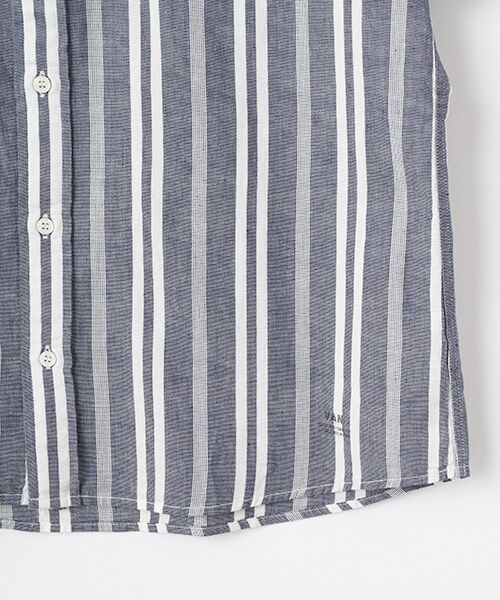 VAN / ヴァン シャツ・ブラウス | ショートBDシャツ＜綿麻＞＜パナマ織り＞＜ストライプ＞ | 詳細3