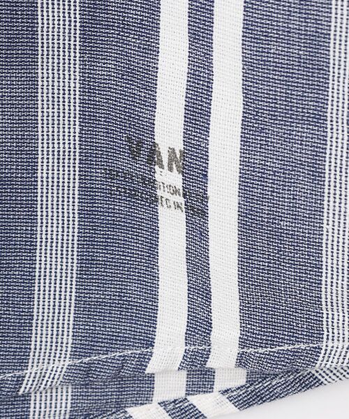 VAN / ヴァン シャツ・ブラウス | ショートBDシャツ＜綿麻＞＜パナマ織り＞＜ストライプ＞ | 詳細5