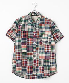 VAN / ヴァン シャツ・ブラウス | ショートBDシャツ＜パッチワークマドラス＞