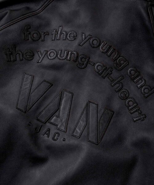 VAN / ヴァン レザーブルゾン・ジャケット | オールレザースウィングトップ<ヴィンテージ加工> | 詳細10