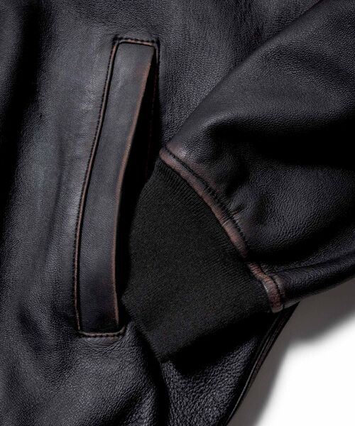 VAN / ヴァン レザーブルゾン・ジャケット | オールレザースウィングトップ<ヴィンテージ加工> | 詳細13