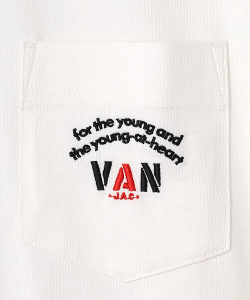 VAN / ヴァン Tシャツ | ロングスリーブTシャツ＜ワンポイントアーチロゴ刺繍＞ | 詳細1
