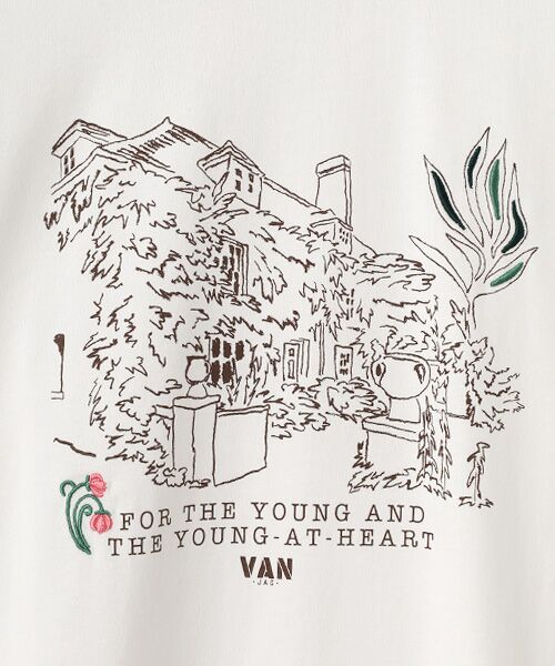 VAN / ヴァン Tシャツ | プリント刺繍Tシャツ＜ガーデン＞ | 詳細6