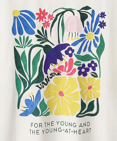 VAN / ヴァン Tシャツ | プリント刺繍Tシャツ＜フラワー＞ | 詳細5