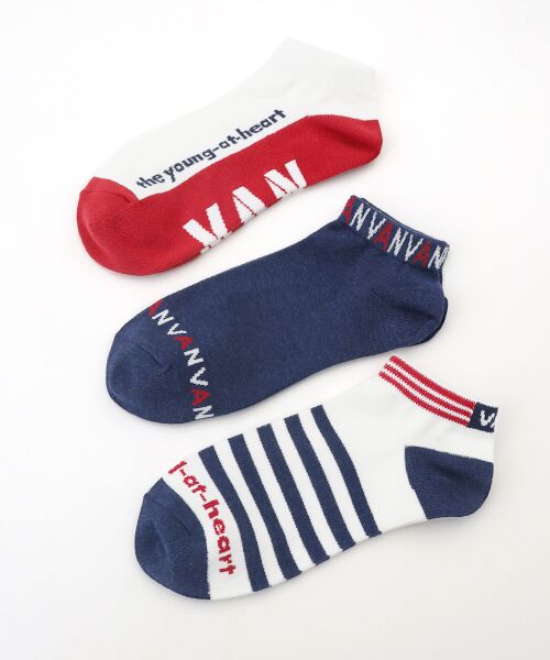 VAN / ヴァン ソックス | ３Ｐアンクルソックス（-）