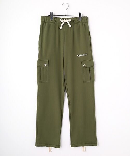VAN/ヴァン スウェットカーゴパンツ<吊り裏毛> カーキ L VAN/ヴァン スウェットカーゴパンツ<吊り裏毛> カーキ L