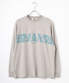 VAN / ヴァン カットソー | ロングスリーブTシャツ＜フラワープリント＞＜スラブ天竺＞